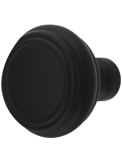 Brixton Rimmed Cabinet Knob - 1 1/4 inch Diameter in Flat Black.